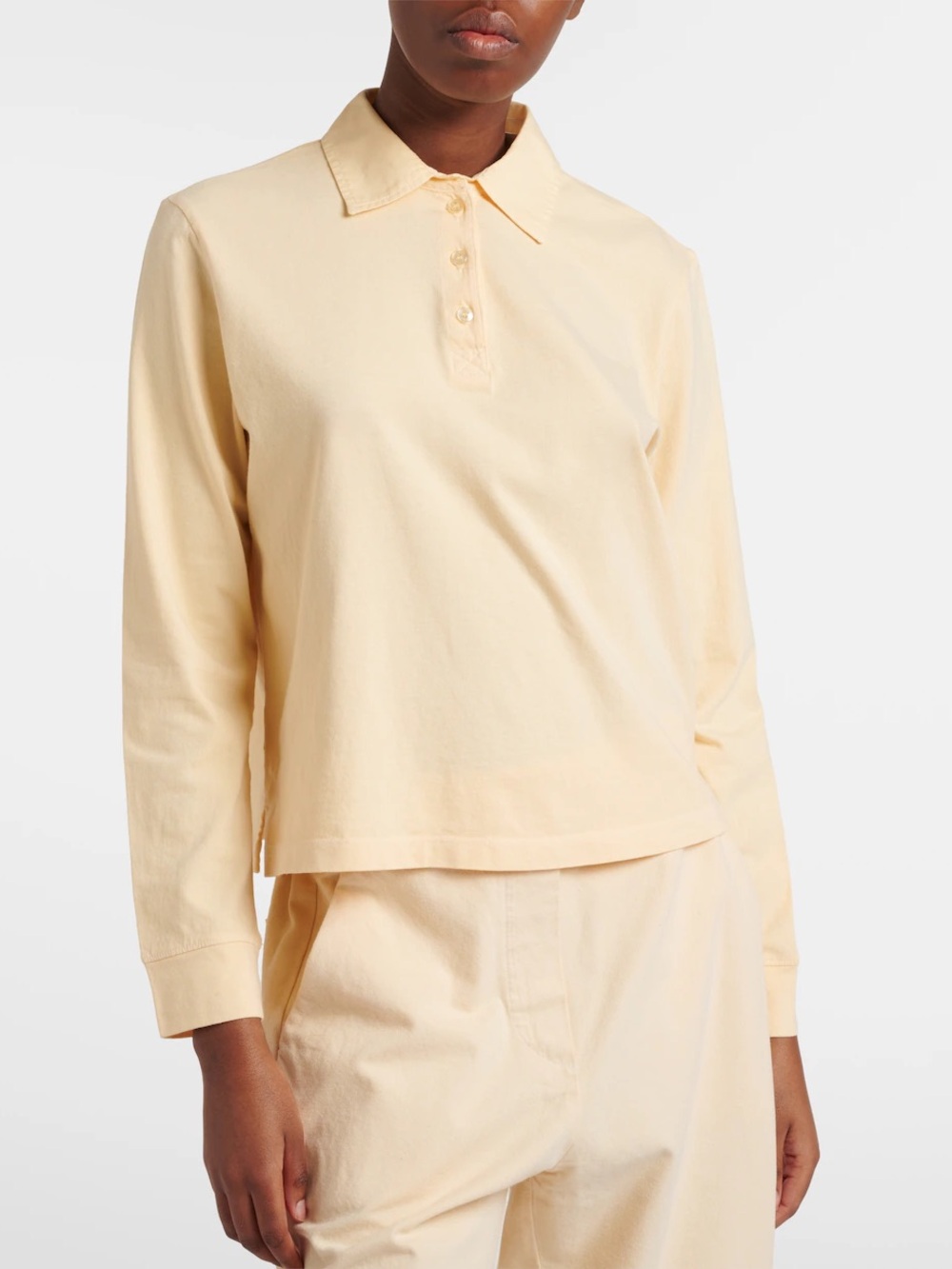 Leset Small Margo Cotton Polo Shirt Yellow Butter